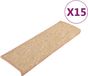 vidaXL Trapmatten - 15 stuks - Lichtbruin - 65x21x4 cm