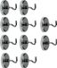 Benson Ophanghaakjes - 10x - magnetisch - ovaal - zilver