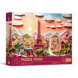 Trefl Puzzle avec effet 3D, Paris - 1000 pièces - 40ème anniversaire de Trefl, Papierkunst Paper Art, puzzle premium pour adultes et enfants à partir de 14 ans