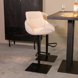 LABEL51 Beauty Barkruk - Naturel - Stof - Gaslift