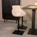 LABEL51 Beauty Barkruk - Naturel - Stof - Gaslift