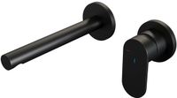 Brauer Black Edition Inbouw Wastafelmengkraan met Rechte Uitloop en Rozetten Model C1 Mat Zwart