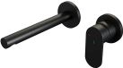 Brauer Black Edition Inbouw Wastafelmengkraan met Rechte Uitloop en Rozetten Model C1 Mat Zwart