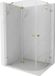 Mexen Lunar demi-ronde paroi de douche, pivotant gauche 80 x 70 cm, transparent, or