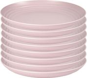 PlasticForte Rond bord/camping bord - 8x - D22 cm - lichtroze - kunststof