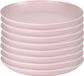 PlasticForte Rond bord/camping bord - 8x - D22 cm - lichtroze - kunststof