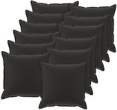 vidaXL Coussin 12 pièces Bois Noir 45 x 45 cm Polyester