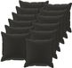 vidaXL Coussin 12 pièces Bois Noir 45 x 45 cm Polyester