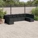 Maison Exclusive - Ensemble de jardin pour le jardin, composé de 10 pièces avec coussins, en polyrotin noir