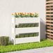 Maison Exclusive - Jardinière Blanc, 112x25x104,5 cm, bois massif, pin