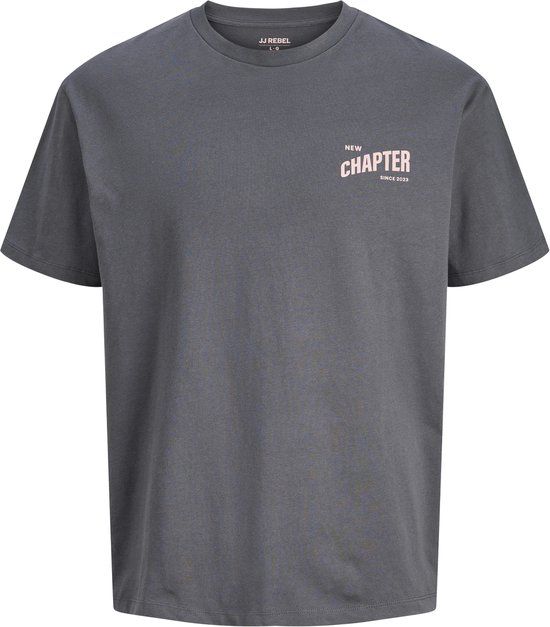 JJ REBEL JUNIOR JACK&JONES JREBELIJAH SS TEE JNR Jongens T-shirts Katoen 152 Grijs
