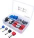 TRU COMPONENTS T1903C026 Assortiment adereindhulzen 2.5 mm², 4 mm², 6 mm², 10 mm² Deels geïsoleerd Blauw, Grijs, Zwart, Rood 36 stuk(s)