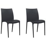 VidaXL Tuinstoelen 2 stuks Polypropyleen Antraciet