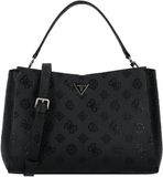 GUESS Tisha Girlfriend Satchel Black Logo Zwart