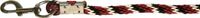 Kerbl Halstertouw Mustang - karabijnhaak - Rood/Zwart/Wit