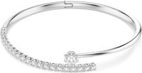 Swarovski Matrix Bangle, Rond Slijpsel, Wit, Rodium Verguld