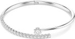 Swarovski Matrix Bangle, Rond Slijpsel, Wit, Rodium Verguld