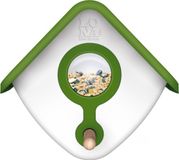 Lona Voerhuis H1 - Voederhuis - 18x17x14 cm Groen Wit