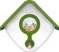 Lona Voerhuis H1 - Voederhuis - 18x17x14 cm Groen Wit