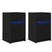 vidaXL LED Bedside Cabinet 2 pcs Black Oak 38 x 34 x 61 cm Engineered Wood