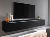 DUBAI meuble TV-HiFi 2 portes battantes 180 cm noir