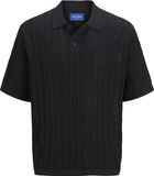 JACK&JONES JORFINN KNIT SS POLO Heren Polo Zwart M
