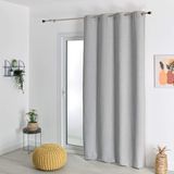 HomeMaison Semi-occultureel thermisch gordijn Lichtgrijs Polyester
