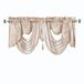 GOHD Valarie Fancy Window Valance. 54 x 18. Taffeta-stof met zachte satijnen swag. Voeg wat Royal luxruy accent toe aan je huis. (koffie)