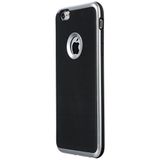 Ultratec Smartphone TPU beschermhoes/schaal voor iPhone 6 Plus in contrasterende look met gekleurde rand, zwart/zilver