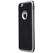 Ultratec Smartphone TPU beschermhoes/schaal voor iPhone 6 Plus in contrasterende look met gekleurde rand, zwart/zilver