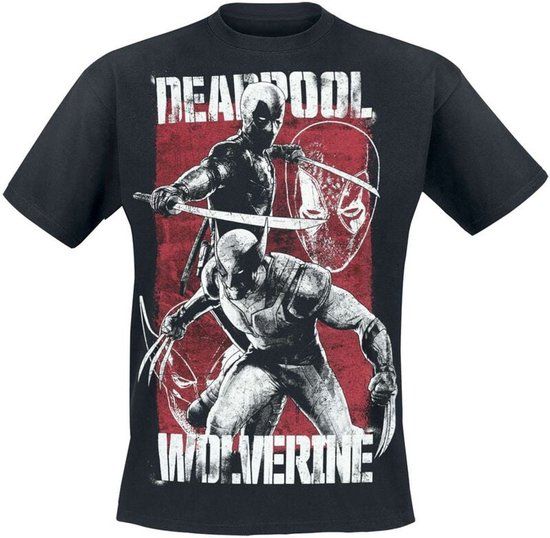 Deadpool Deadpool And Wolverine Heren T-shirt - zwart - XXL