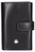 Momo Design Portefeuille homme, cuir véritable, noir, compact, 11x7 cm