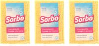 Sorbo Éponge de nettoyage - 3x - 14 cm - Jaune