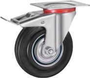 Bolt Edge Roulettes pivotantes avec frein - Jeu de 8 - 125 mm - Roulettes de transport - Roues robustes - Capacité de charge de 40 kg