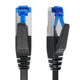 KabelDirekt Platte CAT7 Ethernet kabel 10Gbit/s – 7,5m, zwart