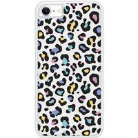 Apple iPhone SE Leopard colore Verstevigd hoesje met sublimatie bedrukking