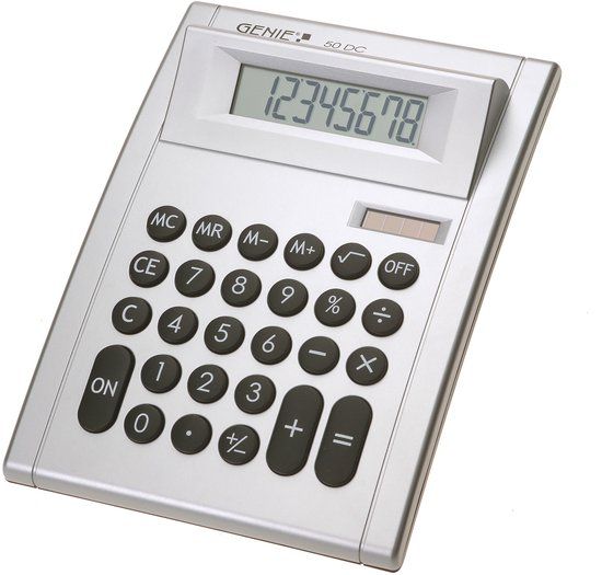 Genie 50 DC calculator Desktop Rekenmachine met display Zilver
