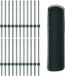 vidaXL - Zeshoekig gaashek met palen - 50 x 0,5 m - PVC-coated staal - Groen