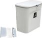Markenlos Shenzhen Haorui Industrial Technology Co., Ltd. Prullenbak - 10 liter - Wit - Metaal/Kunststof - Ophangbaar