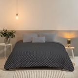Bleu Câlin Hermance Dekbed, warm, bedrukt, voor tweepersoonsbed, polyester, grijs, 220 x 240 cm