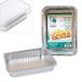 CasaChic Rechthoekige aluminium doos met deksel voor 6 porties, 1 stuk – wegwerp-bakvorm voor levensmiddelen en snoep (32 x 21 x 5 cm)