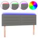 VidaXL Hoofdbord LED 144x5x78/88 cm Stof Donkergrijs