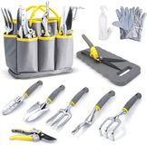 Unyqoos ® Tuingereedschapsset met 11 Essentiële Gereedschappen inclusief Ergonomische Handgrepen en Opbergtas