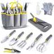 Unyqoos ® Tuingereedschapsset met 11 Essentiële Gereedschappen inclusief Ergonomische Handgrepen en Opbergtas