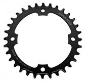 Praxis kettingblad 1x E-Ring 104BCD M8 34T staal 10/11/12sp Mountainbike Zwart
