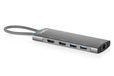 Digitus USB-C Docking Station, 9-Port, 2x HDMI, 5x USB 3.2 Gen 1, Gigabit Ethernet, 4K 60Hz, 100W PD, Grijs