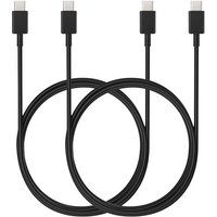 Phonillico® USB-C USB-C-kabel Zwart 1m voor Samsung Galaxy A05 / A05S / A15 4G / A15 5G / A25 5G / A35 5G / S23 FE [LOT 2]