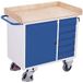 Variofit chariot d'atelier avec 1 armoire et 6 tiroirs, avec bord