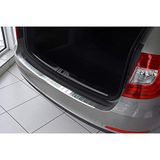 RVS Avisa Roestvrij stalen achterrandbescherming geschikt voor Skoda Superb Combi 2013-2015 'Ribs'