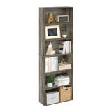 Furinno JAYA Simply Home Vrijstaande boekenkast met 6 niveaus, open opslag, Frans eiken